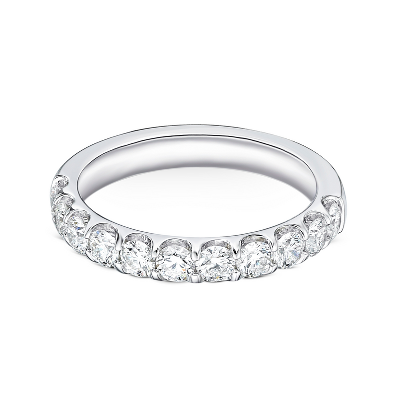 Round Diamond Half Eternity Band | 1.04tw