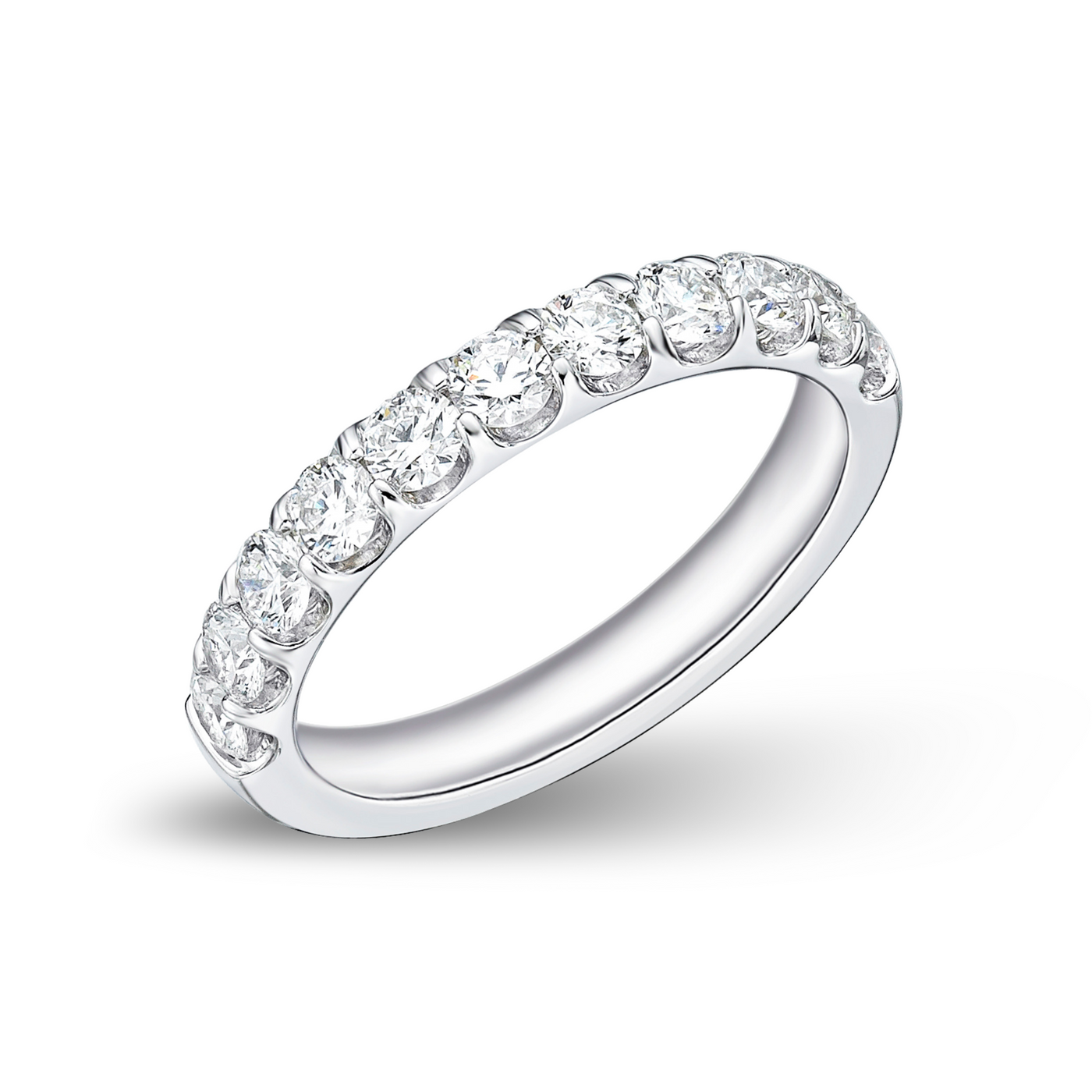 Round Diamond Half Eternity Band | 1.04tw