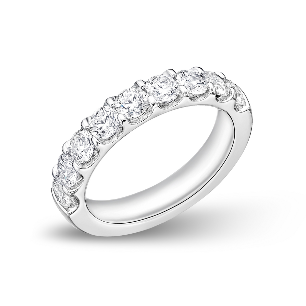 Round Diamond Half Eternity Band | 1.50tw