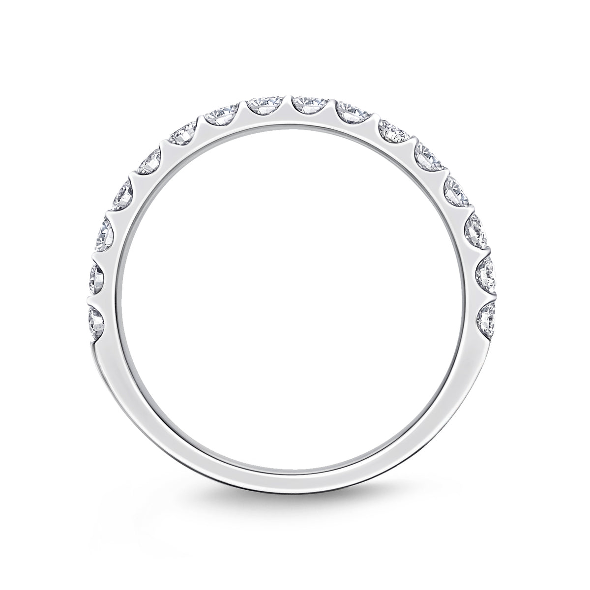 Round Diamond Half Eternity Band | .55tw