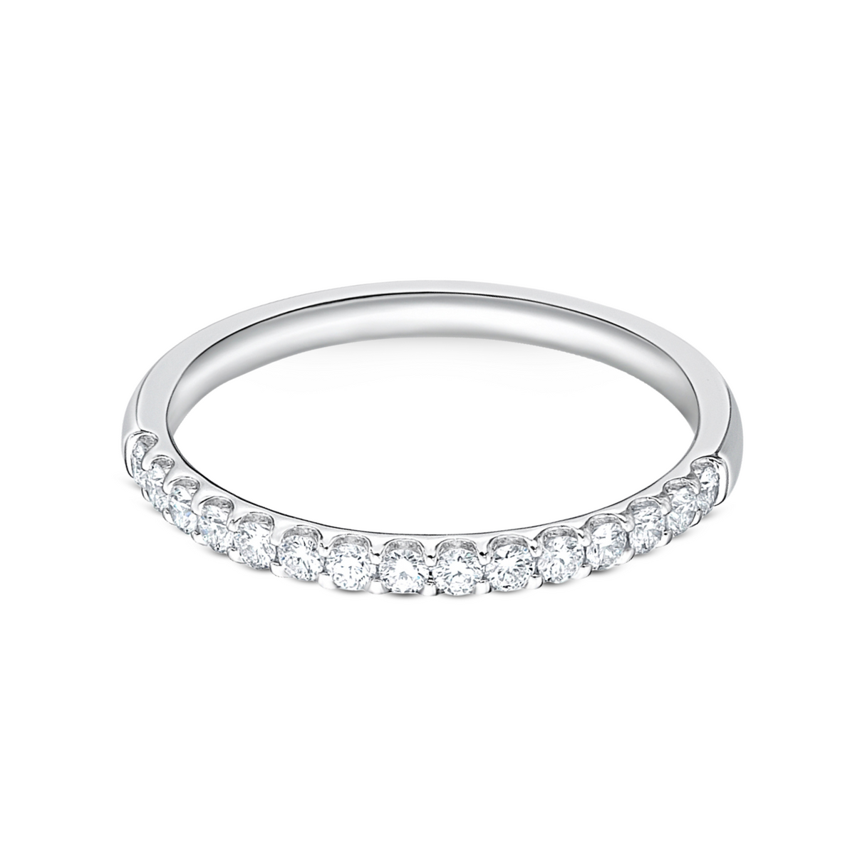 Round Diamond Half Eternity Band | .26tw