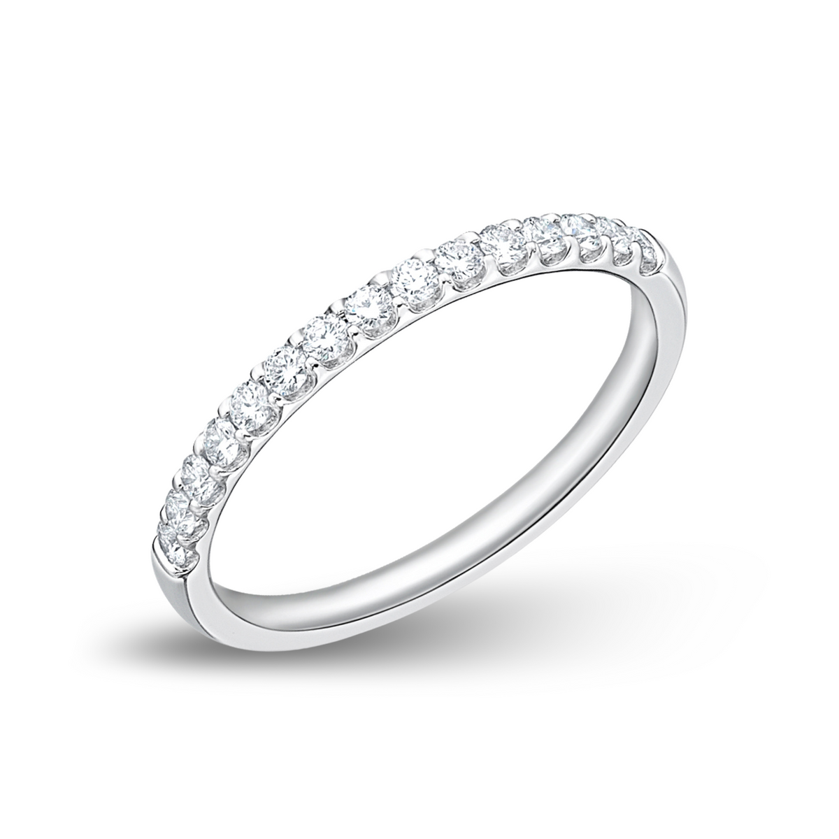 Round Diamond Half Eternity Band | .26tw
