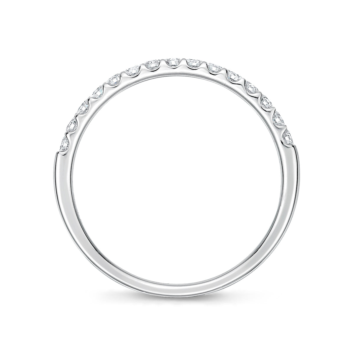 Round Diamond Half Eternity Band | .26tw