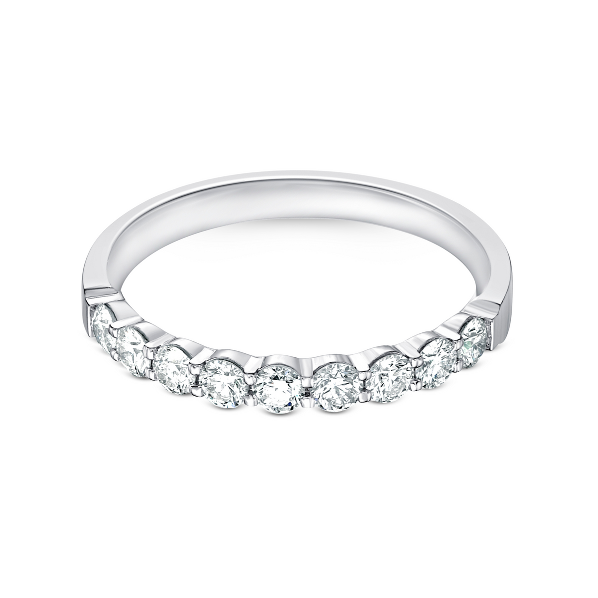 Round Diamond Half Eternity Band | .53tw