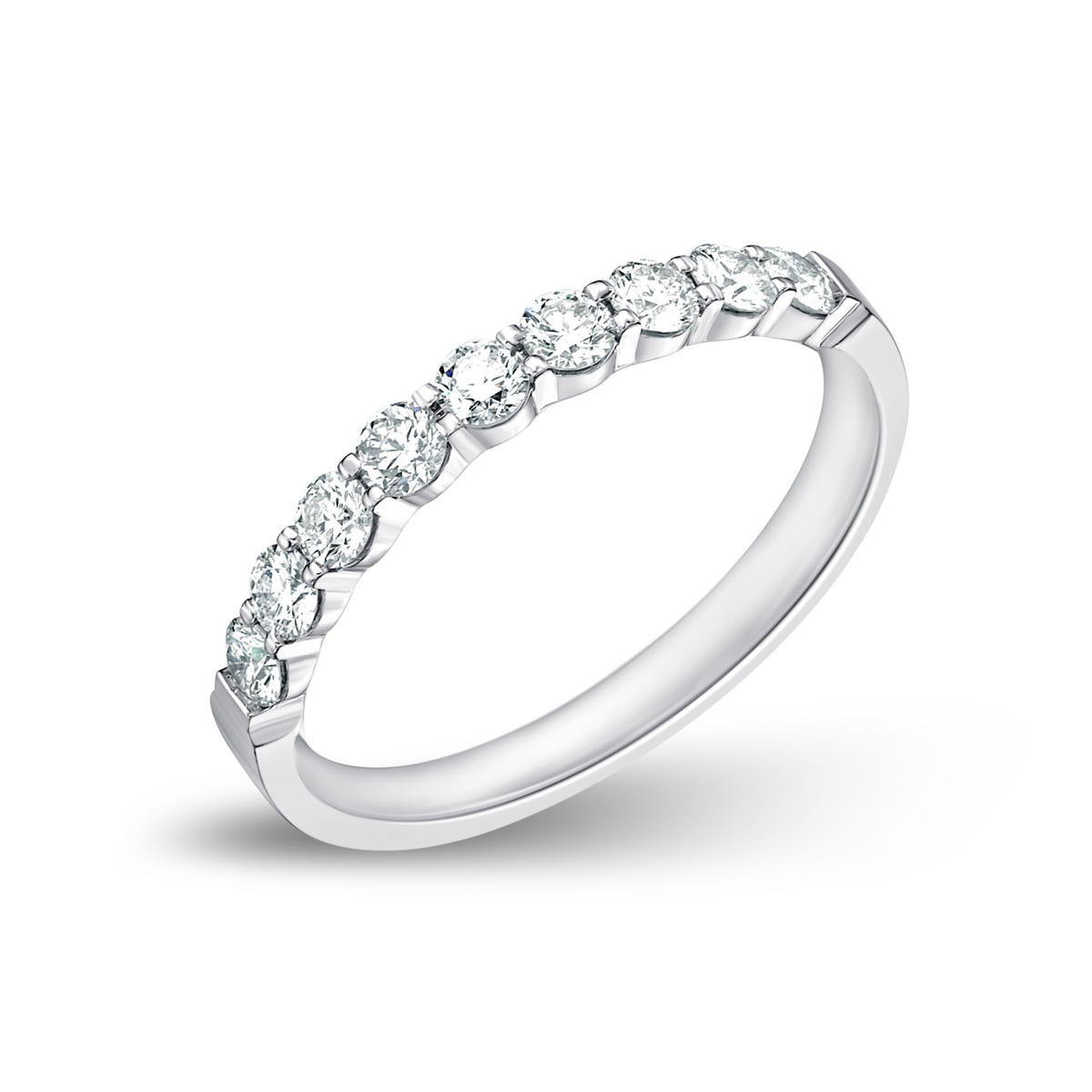 Round Diamond Half Eternity Band | .53tw