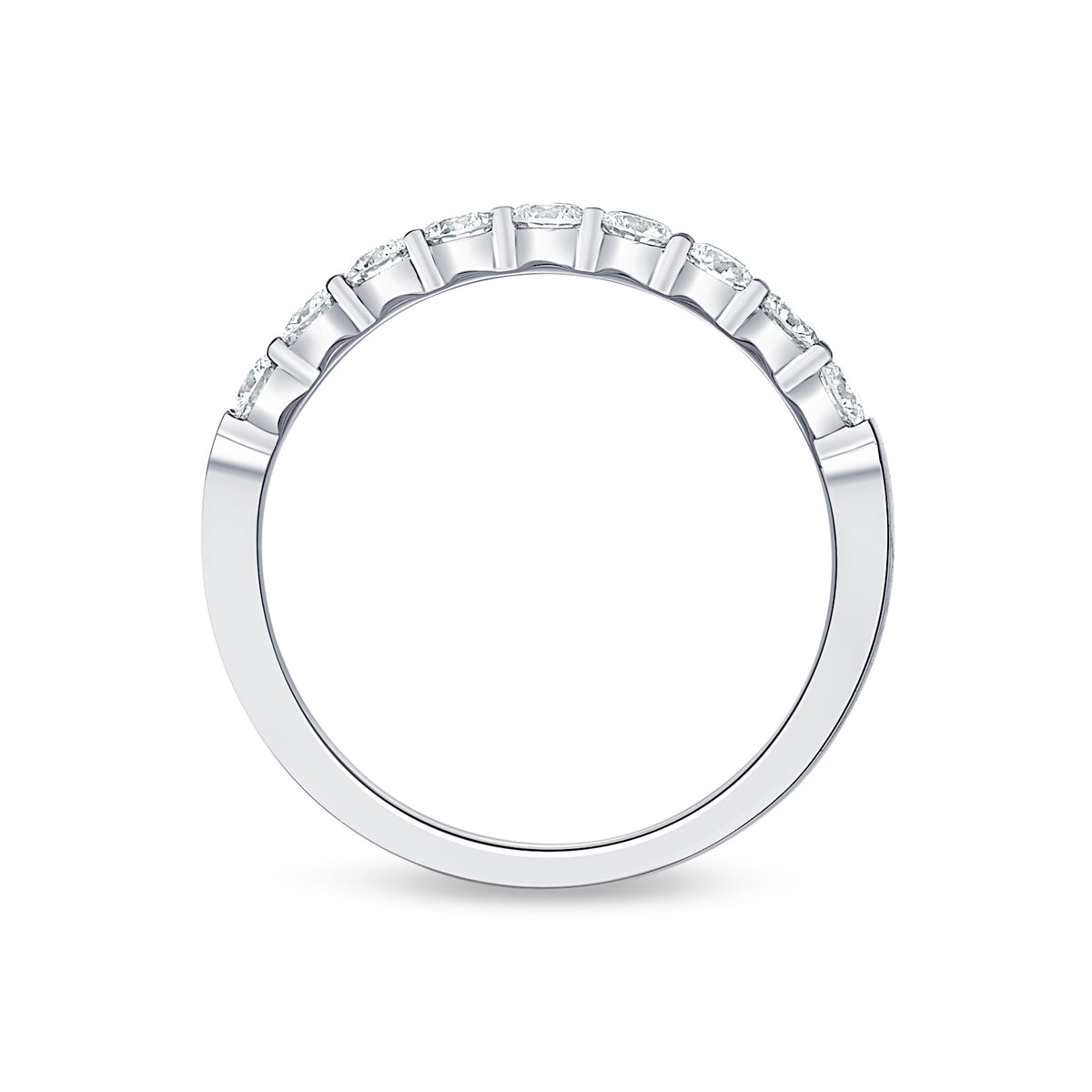 Round Diamond Half Eternity Band | .53tw