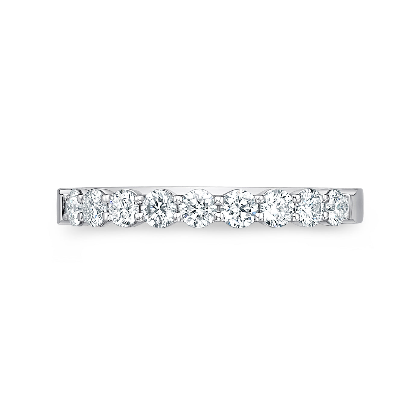 Round Diamond Half Eternity Band | .53tw