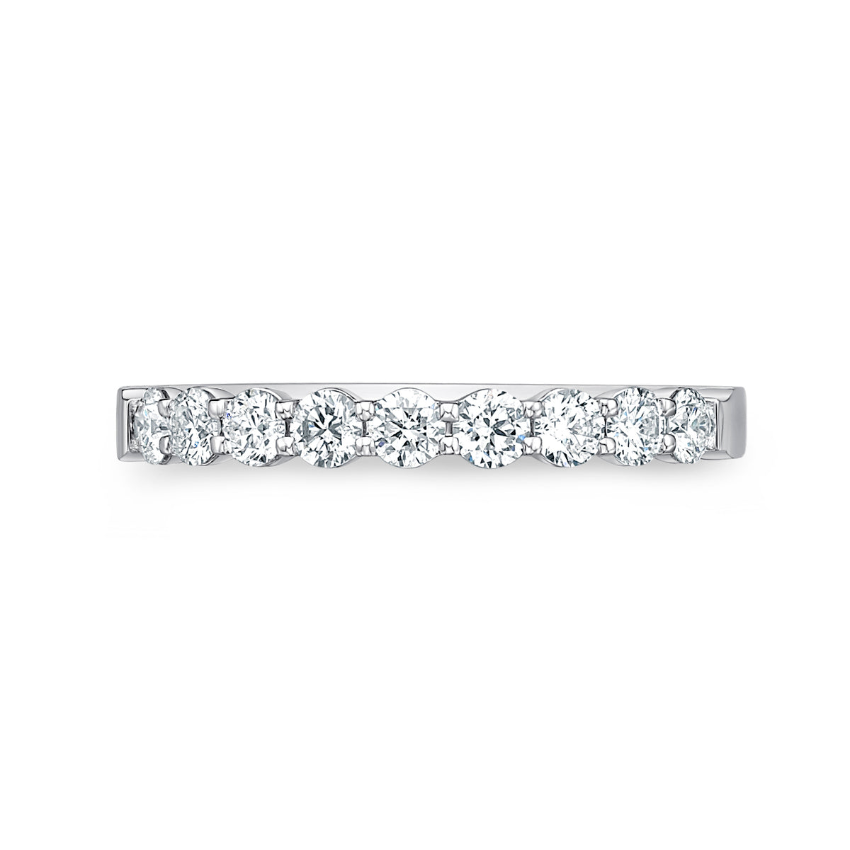 Round Diamond Half Eternity Band | .53tw
