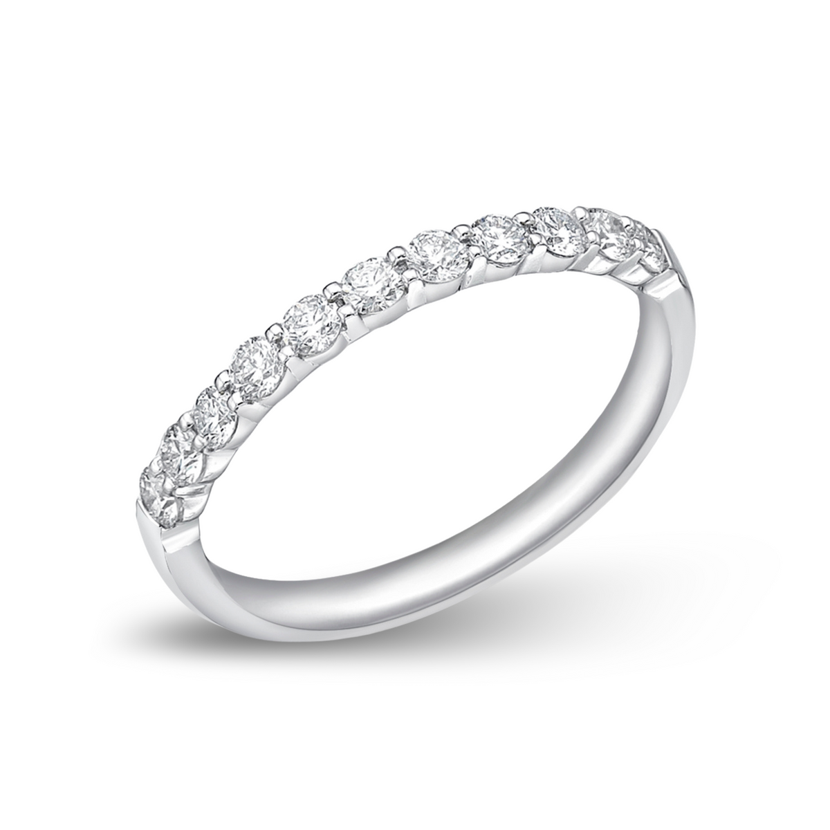 Round Diamond Half Eternity Band | .36tw