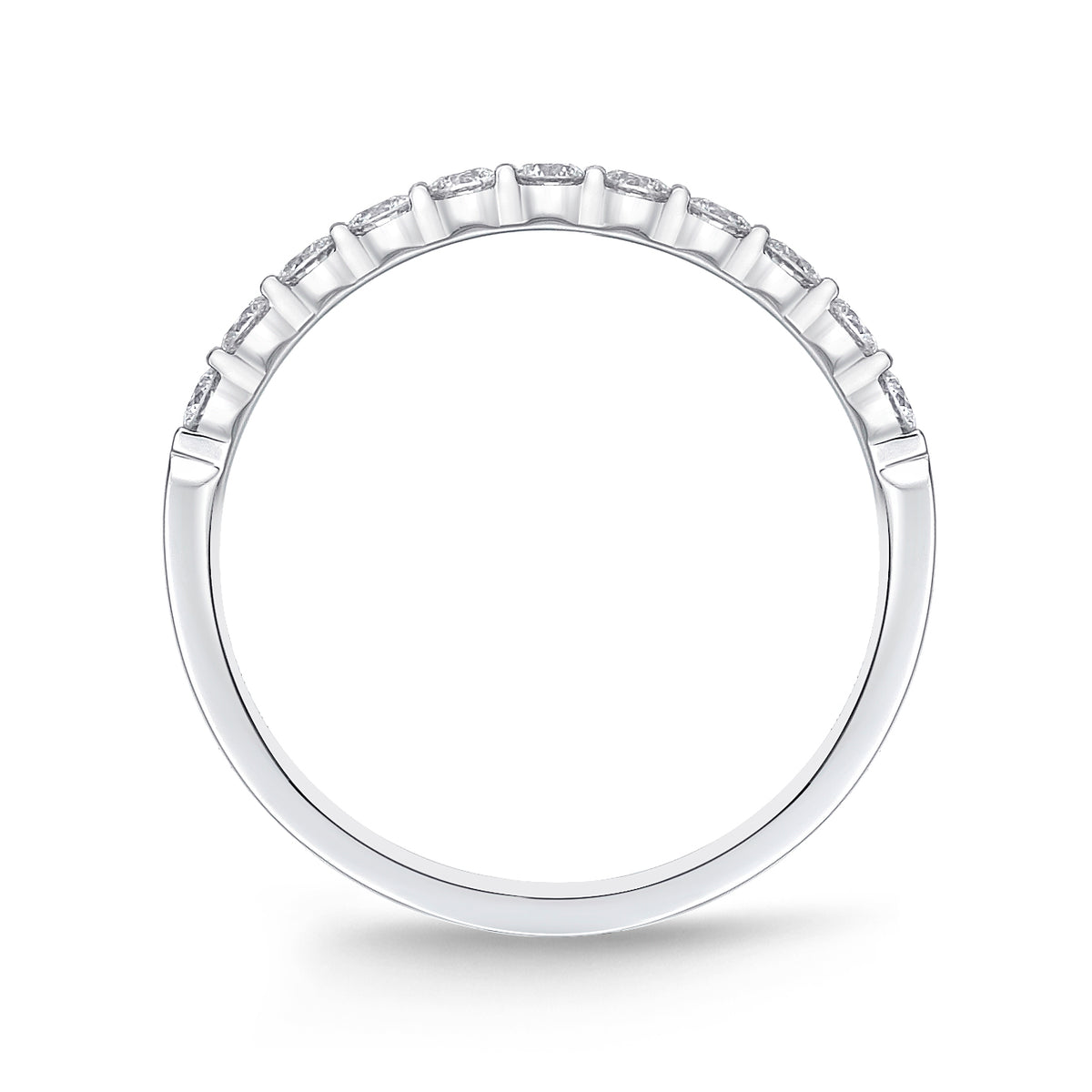 Round Diamond Half Eternity Band | .36tw