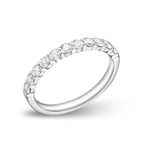 Round Diamond Half Eternity Band | .53tw