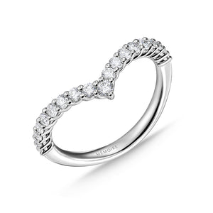 V Contour Round Diamond Band | .42tw