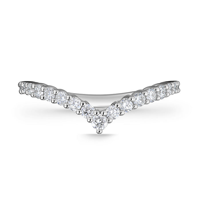 V Contour Round Diamond Band | .42tw