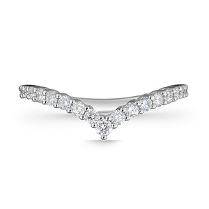 V Contour Round Diamond Band | .42tw