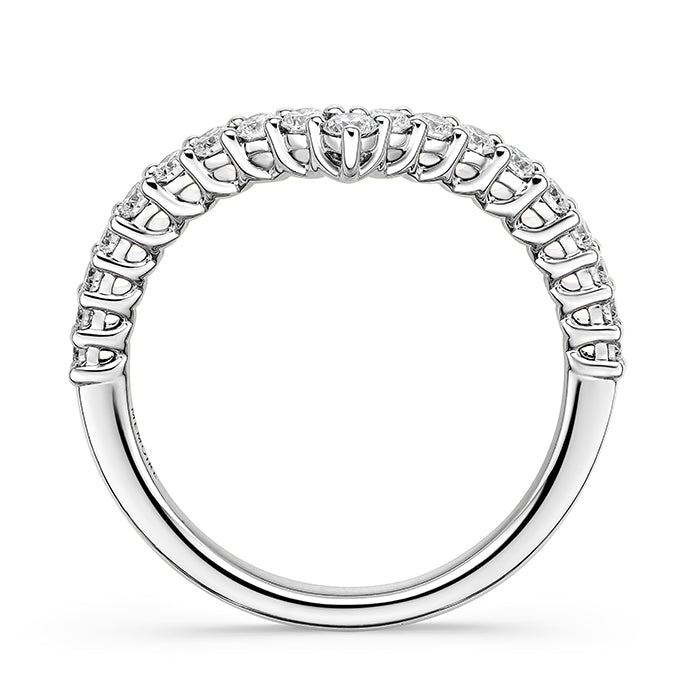 V Contour Round Diamond Band | .42tw