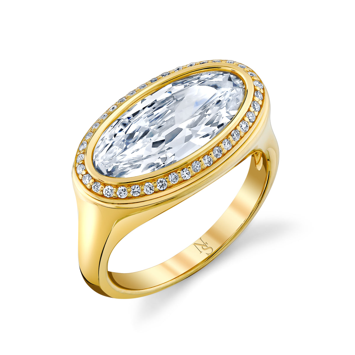 East-West Oval Diamond Ring | 3.34tw