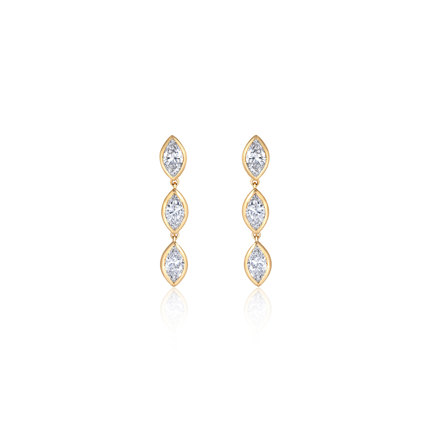 Marquise Diamond Drop Earrings