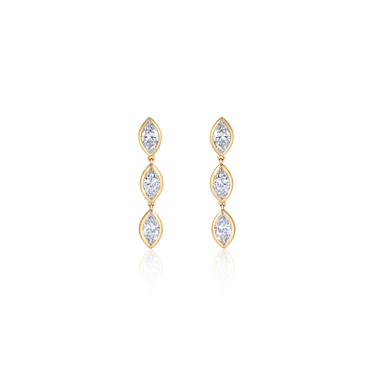 Marquise Diamond Drop Earrings