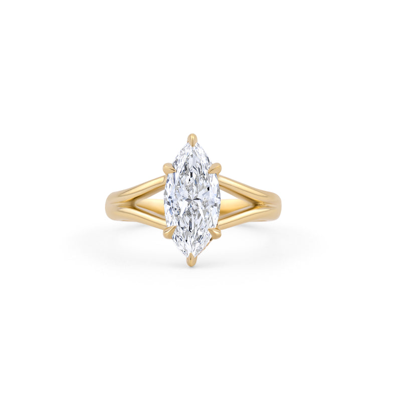 Marquise Diamond Split Shank Solitaire Engagement Ring | 2.02ct