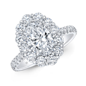 Oval Cut & Round Brilliant Diamond Ring | 1.826tw