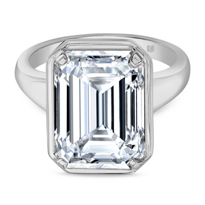 Solitaire Emerald Cut Diamond Ring | 10.56ct