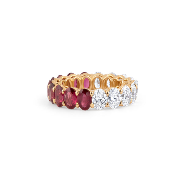 Oval Ruby and Diamond Eternity Band | 7.47tw