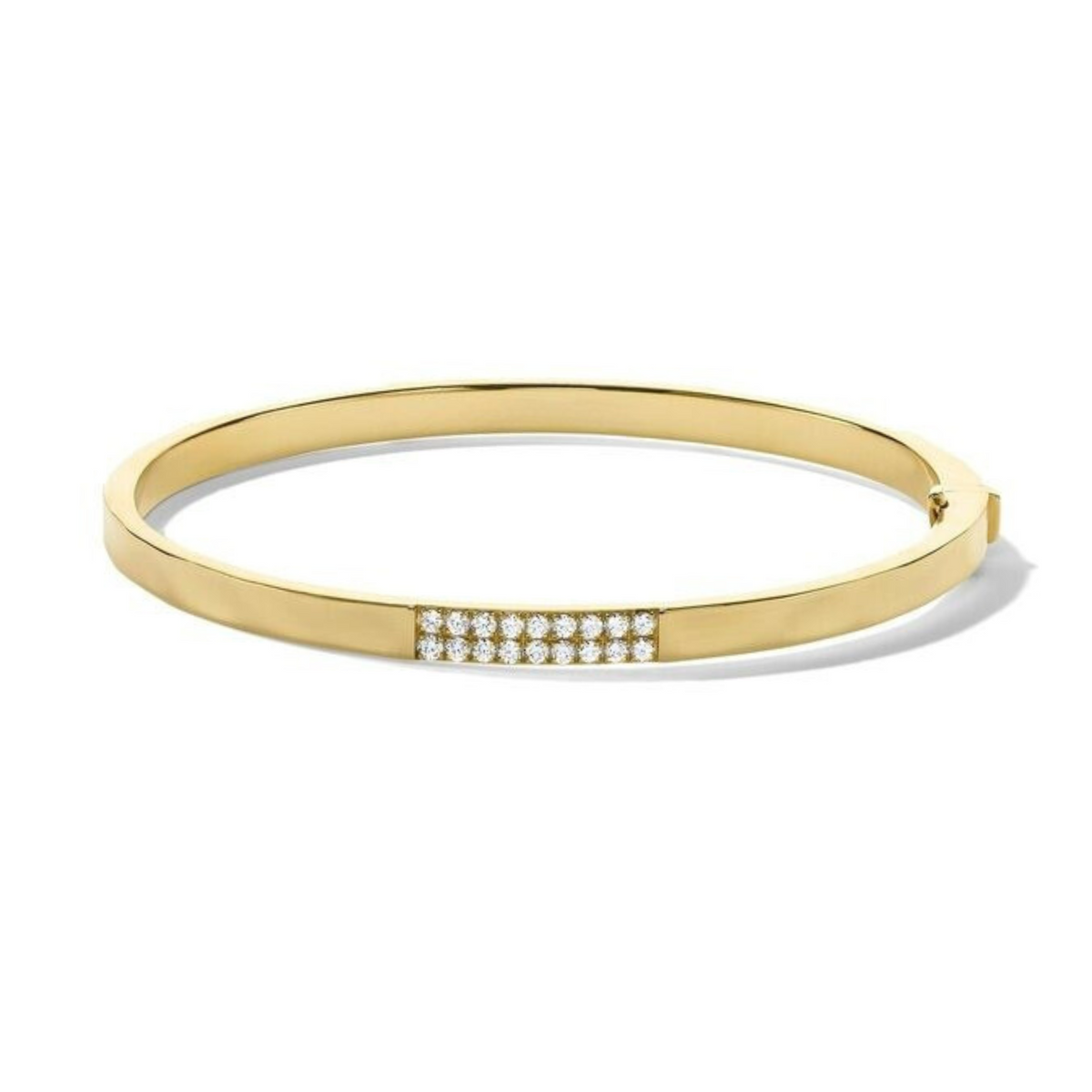 3 Station Diamond Hinged Bangle | 1.04tw