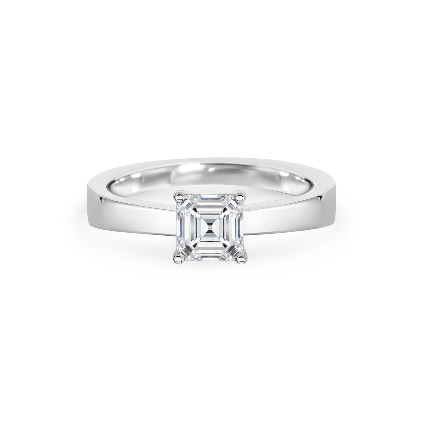 Square Emerald Cut Diamond Solitaire Ring | 1.01ct