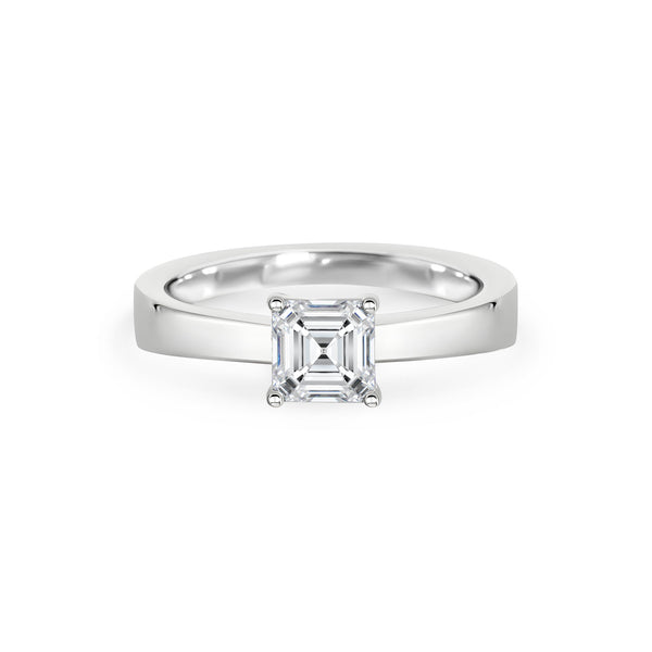 Square Emerald Cut Diamond Solitaire Ring | 1.01ct