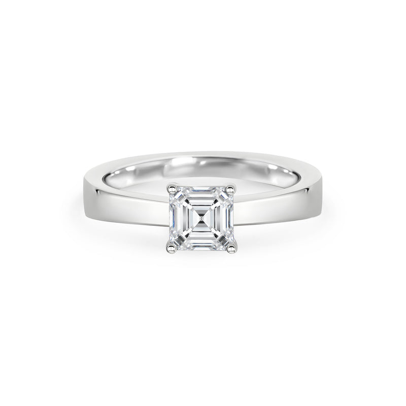 Square Emerald Cut Diamond Solitaire Ring | 1.01ct