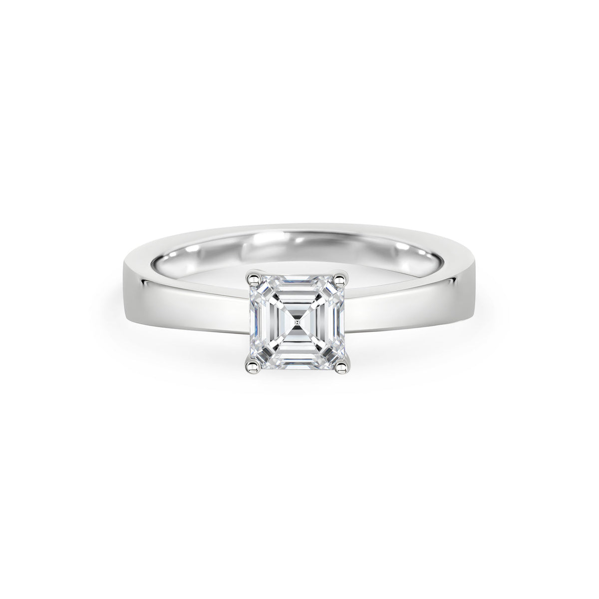 Square Emerald Cut Diamond Solitaire Ring | 1.01ct