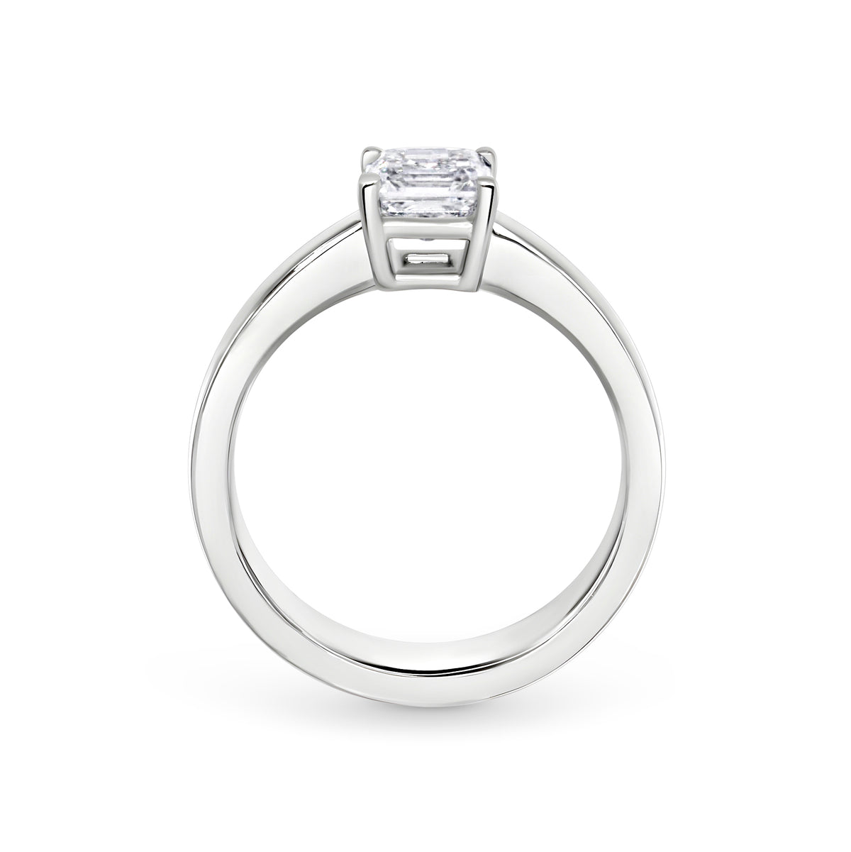 Square Emerald Cut Diamond Solitaire Ring | 1.01ct