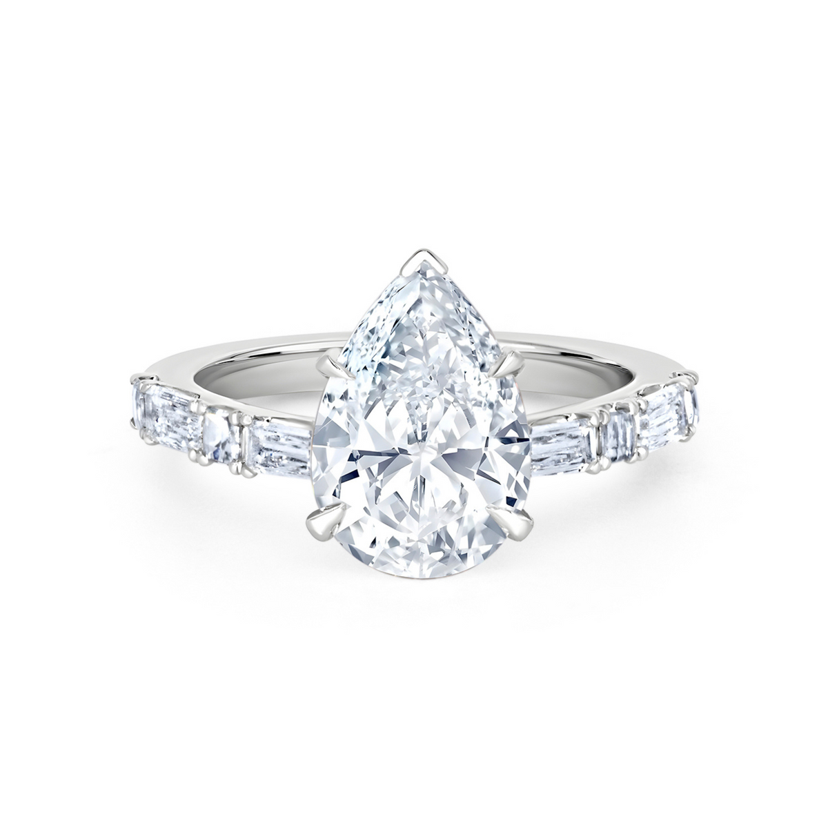 Pear Shape & Mixed Diamond Ring | 3.70tw