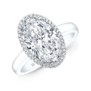 Moval Cut & Round Brilliant Diamond Ring | 3.39tw