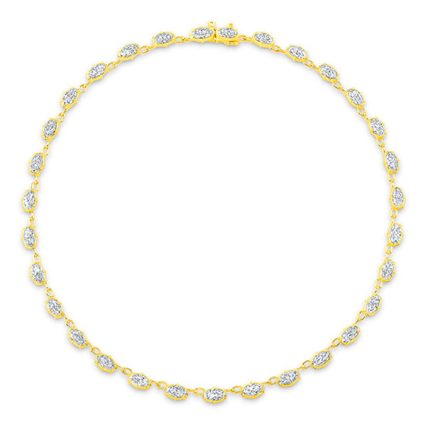 Moval Diamond Link Necklace | 10.35tw