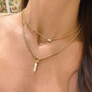 Emerald Cut Cuddle Necklace