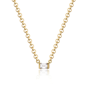 Emerald Cut Cuddle Necklace