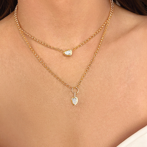 Pear Layered East-West Necklace