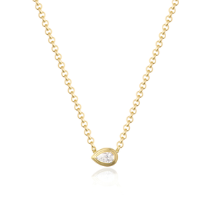 Pear Layered East-West Necklace