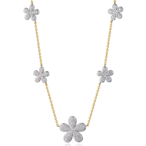 Five Forget-Me-Not Diamond Necklace