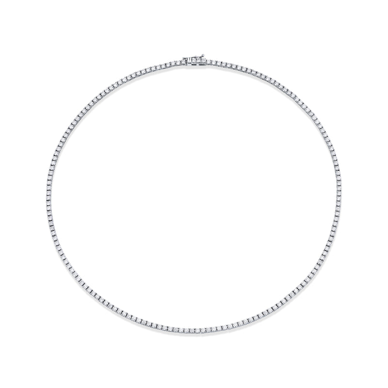 Round Brilliant Diamond Tennis Necklace | 4.89tw
