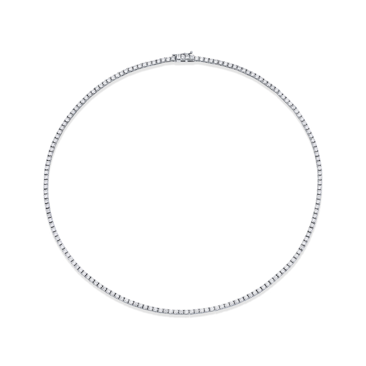 Round Brilliant Diamond Tennis Necklace | 4.89tw