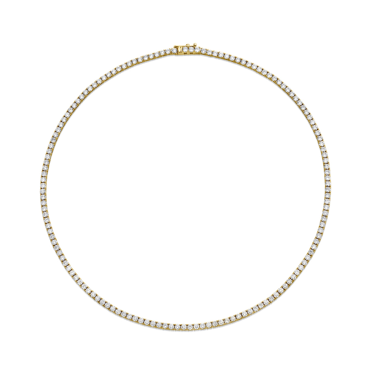 Round Brilliant Diamond Tennis Necklace | 9.35tw