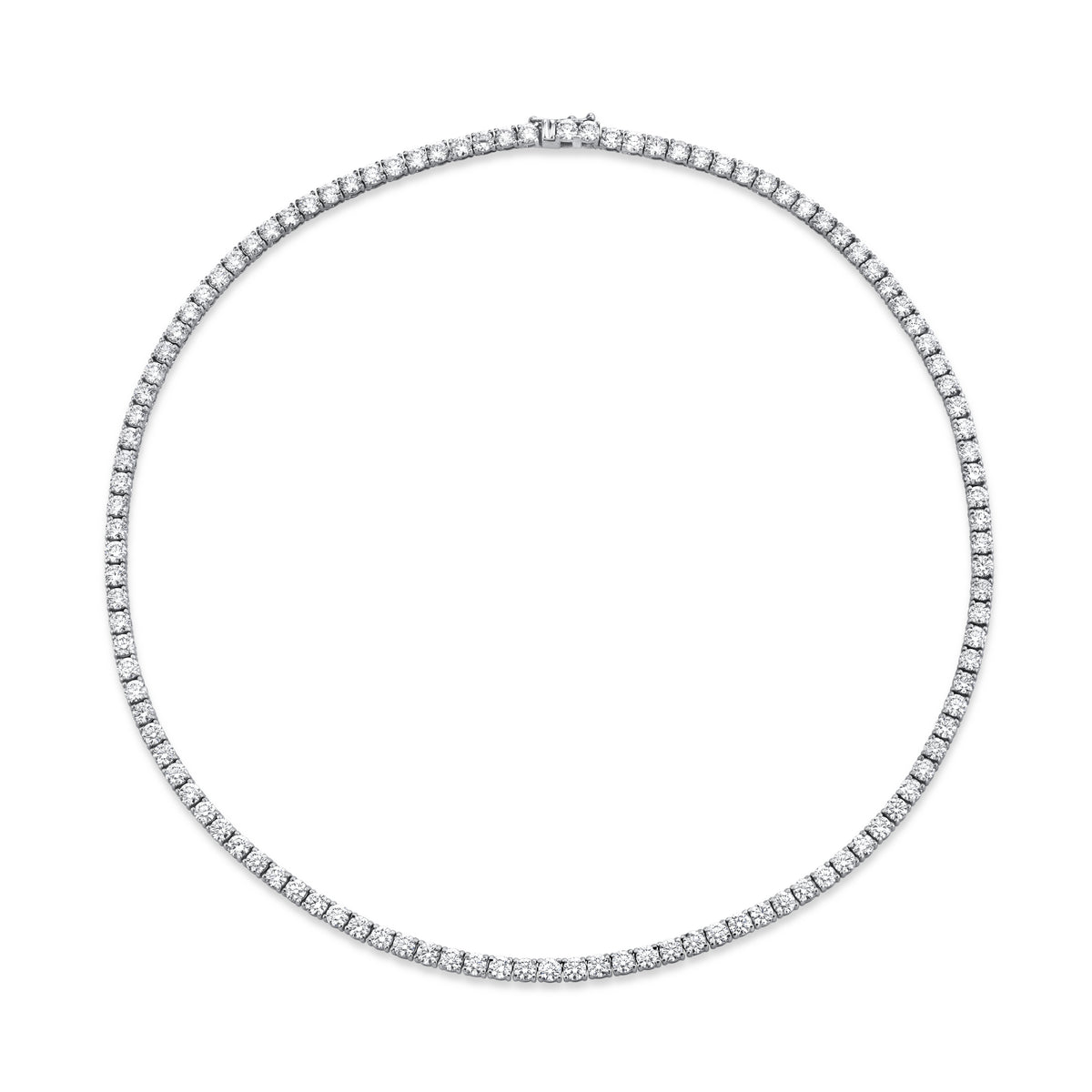 Round Brilliant Diamond Tennis Necklace | 18.55tw