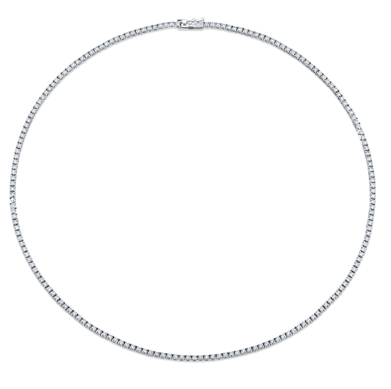 Round Brilliant Diamond Tennis Necklace | 3.77tw