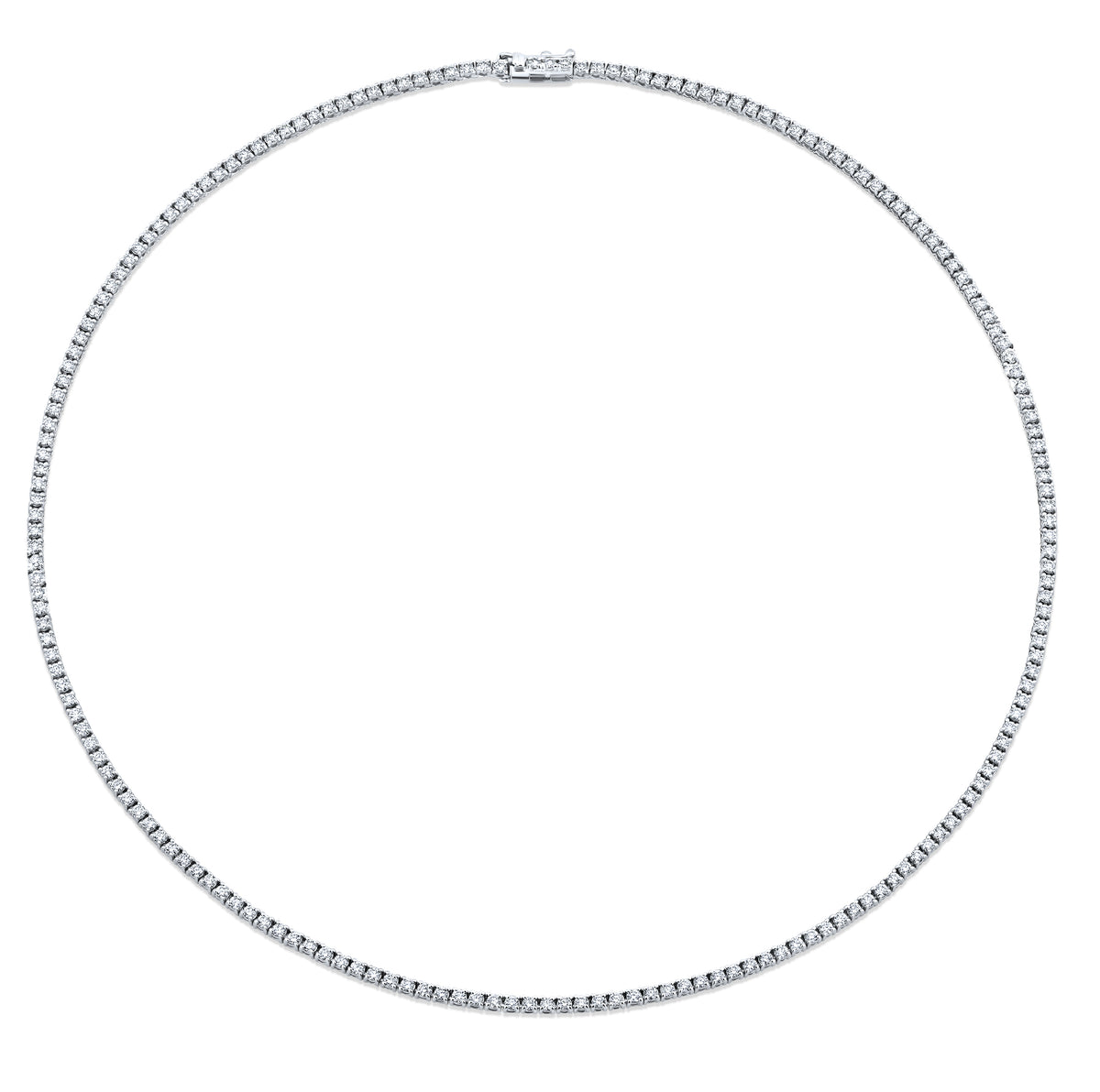 Round Brilliant Diamond Tennis Necklace | 3.77tw