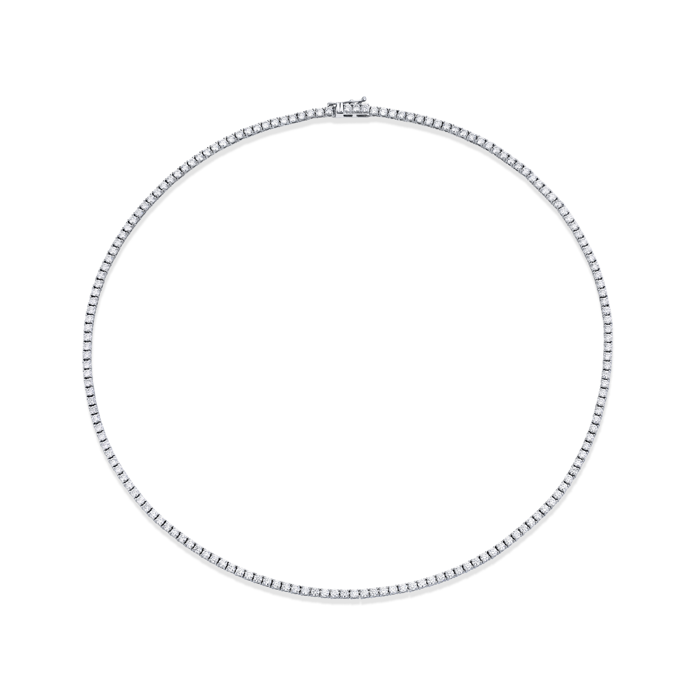 Round Diamond Tennis Necklace | 7.02tw
