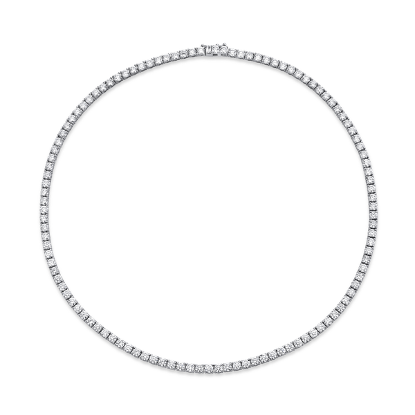 Round Diamond Tennis Necklace | 14.61tw