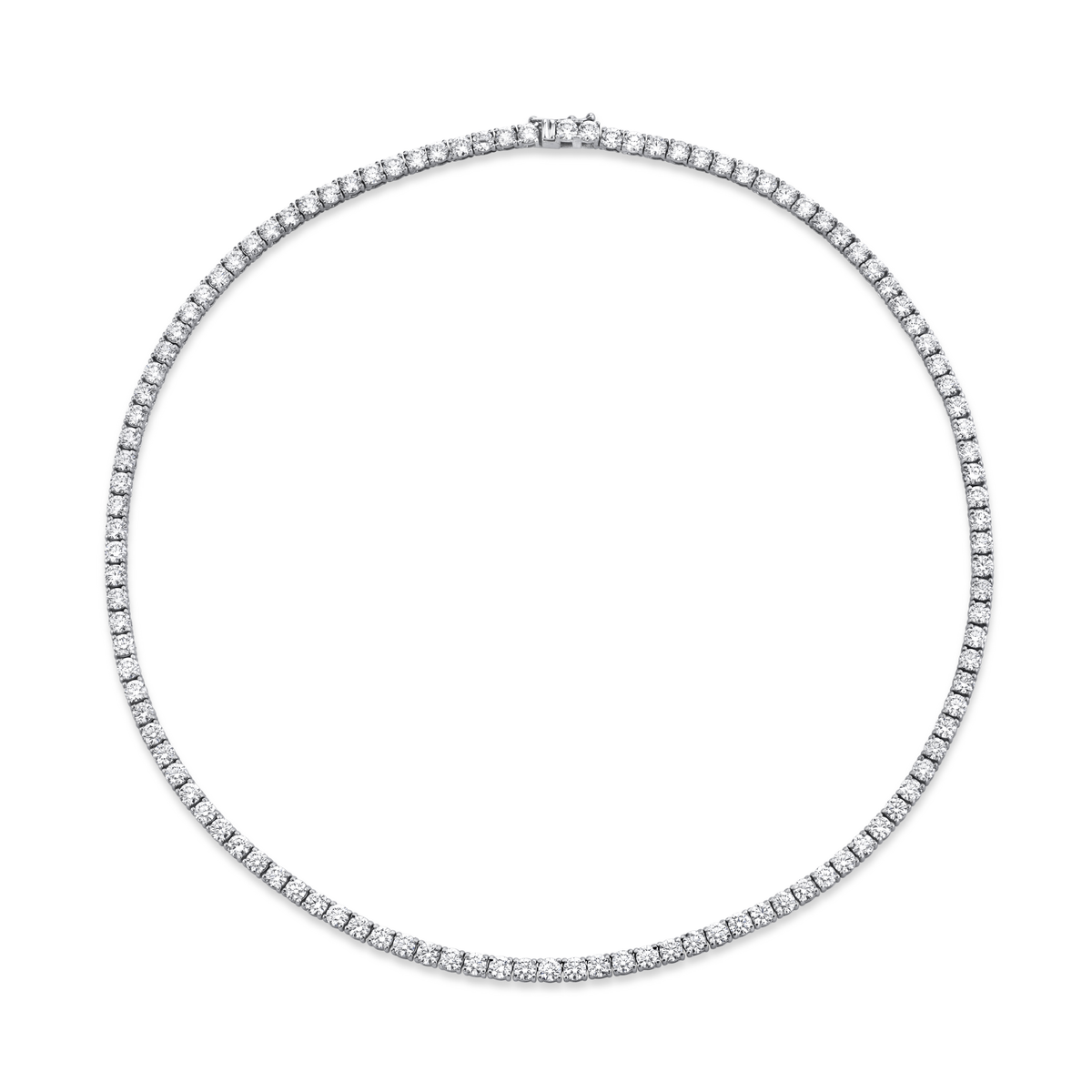 Round Diamond Tennis Necklace | 14.61tw