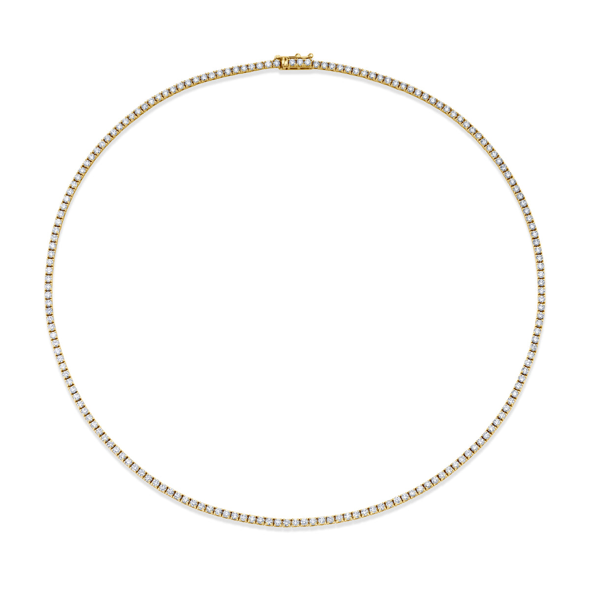 Round Brilliant Diamond Tennis Necklace | 3.74tw